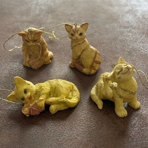 Christmas Ornaments Cats Set of 4 pcs